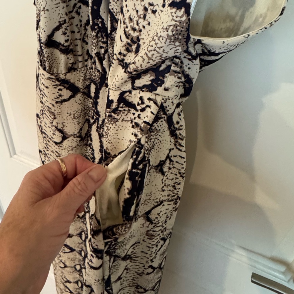 Endless Rose Monochrome Snake Print Jumpsuit fully lined. - Picture 4 of 14